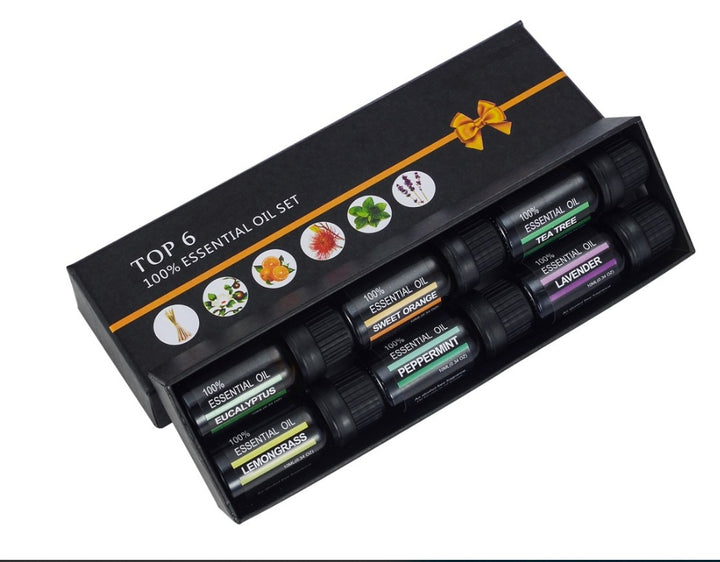 🌿 Lavender 10ml One-way Aromatherapy Massage Oil Set (6 × 10ml)