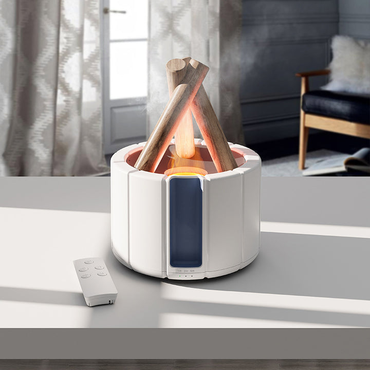 🔥 Simulated Flame Aromatherapy Machine | Ultrasonic Humidifier & Essential Oil Diffuser