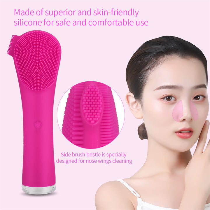 💖🧼 Pore Cleansing Silicone Ultrasonic Electric Facial Cleanser | Negative Ion Beauty Device