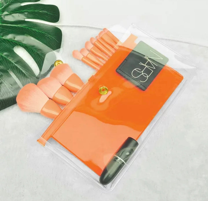 ✨ Candy Color 10-Piece Makeup Brush Set — Full Beauty Tool Kit 💄🍬
