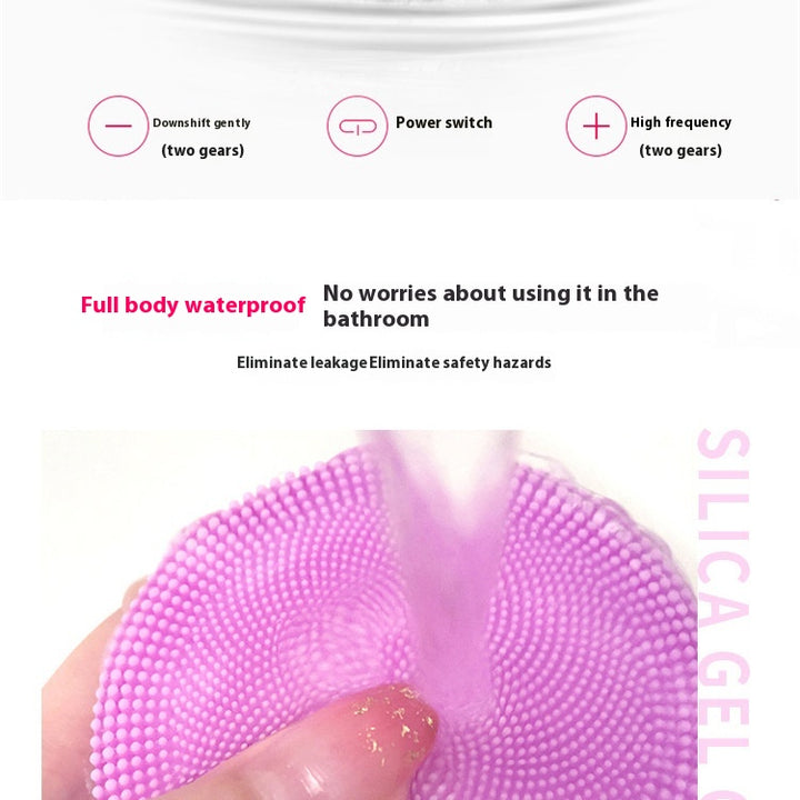 💖🧼 Electric Silicone Cleansing Instrument Ring | Ultrasonic Facial Cleanser