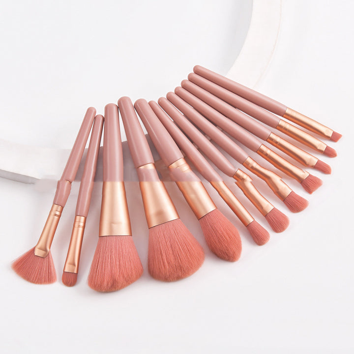 ✨ 12-Piece Portable Makeup Brush Set — Soft Nylon Beauty Tools 💄