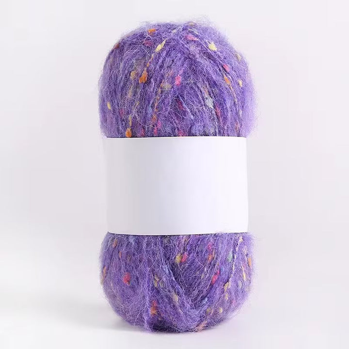 Colored Mohair Knitting Yarn – Soft Hand Woven Mohair Thread for Sweaters, Scarves & DIY Crafts
