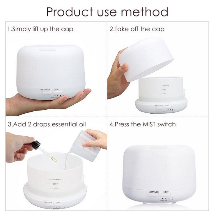 🌿💧 Mini 300ml Aromatherapy Humidifier | Ultrasonic Essential Oil Diffuser