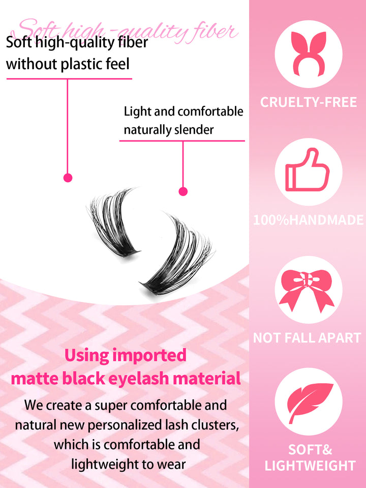 👁️✨ 3D False Eyelashes – Multi-Layered, Realistic, Soft & Comfortable Natural Nude Makeup Lashes