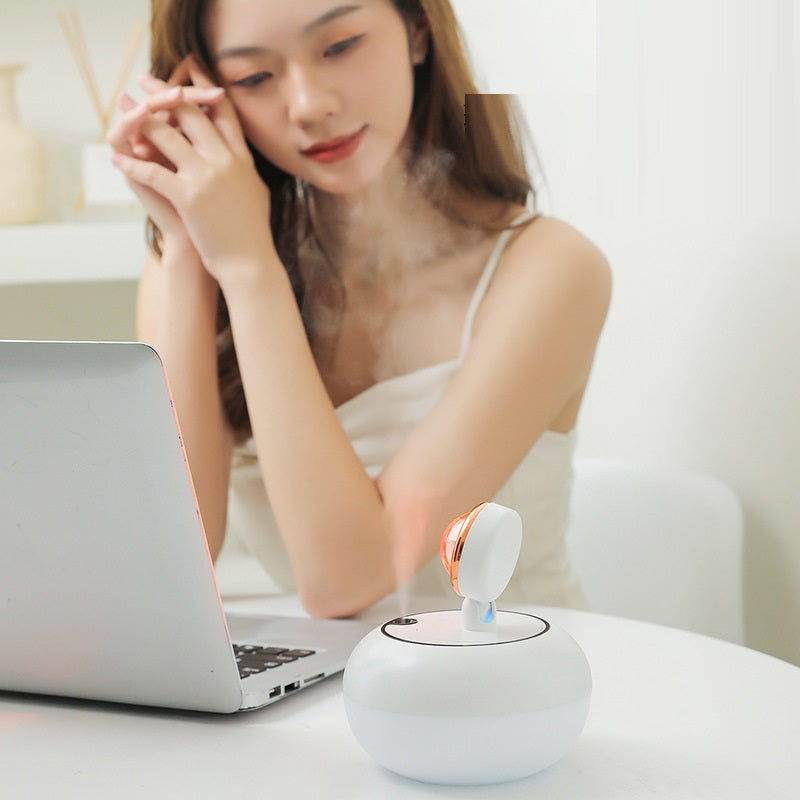 💧🌙 Mini Atmosphere Night Light Humidifier | Modern Touch-Control Bedroom Spray