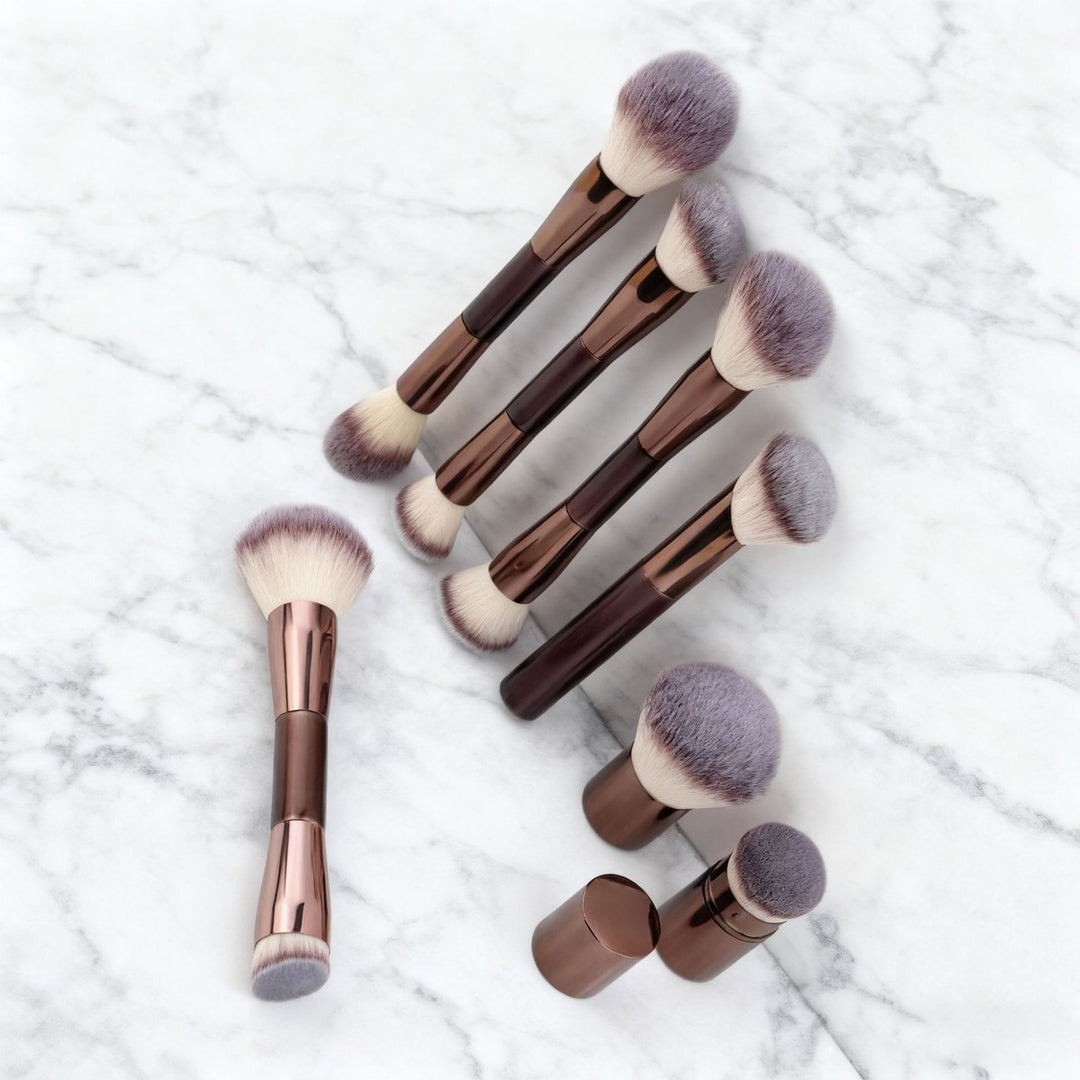 🖌️ 7-Piece Double-Head Makeup Brush Set – Telescopic Dual-Head Travel Beauty Kit 💄✨