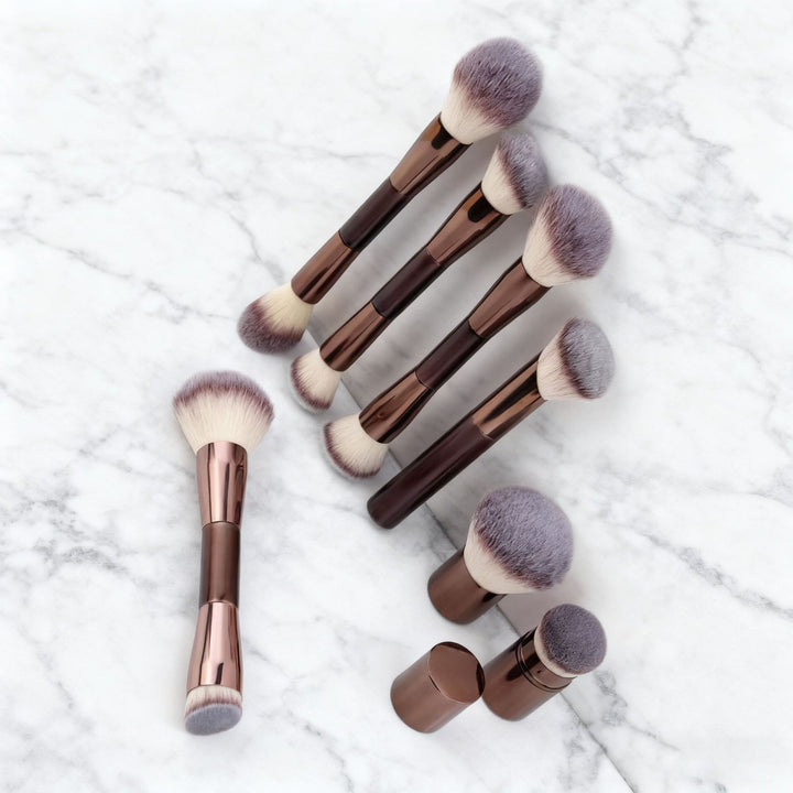 🖌️ 7-Piece Double-Head Makeup Brush Set – Telescopic Dual-Head Travel Beauty Kit 💄✨