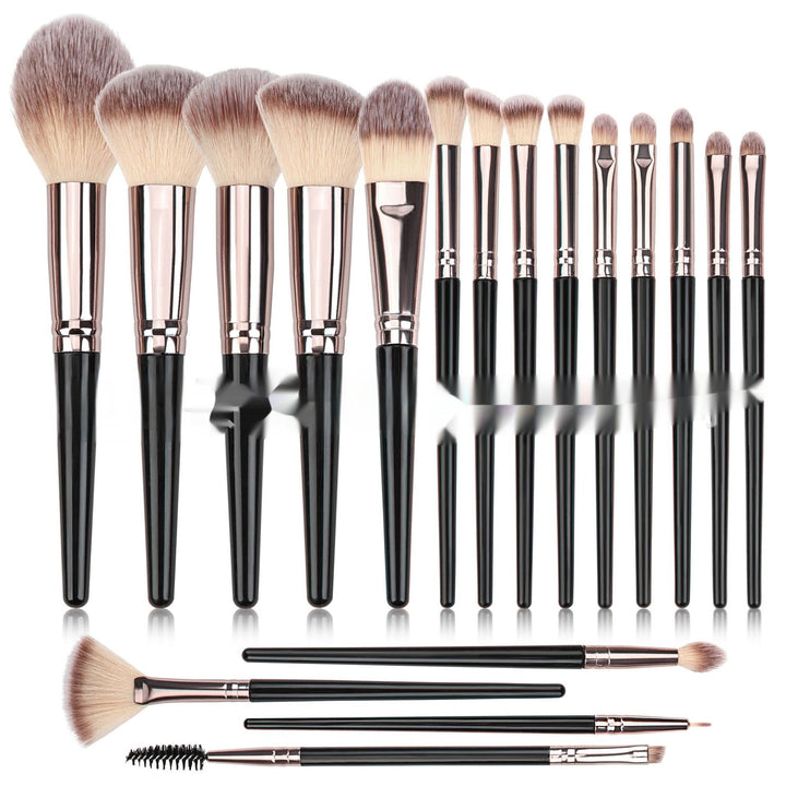 ✨ Black Makeup Brush Set — Foundation, Eyeshadow & Highlight Collection 💄🖤