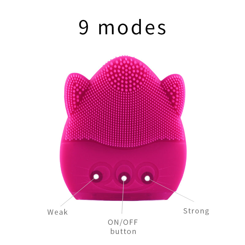 💖🧼 Electric Facial Cleanser | Waterproof Ultrasonic Silicone Face Wash & Massage Device