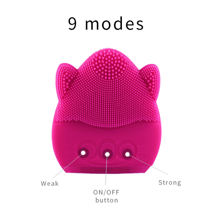 💖🧼 Electric Facial Cleanser | Waterproof Ultrasonic Silicone Face Wash & Massage Device