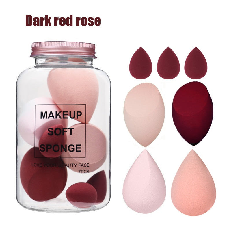 💄✨ Foreign Trade Makeup Puff | 7PCS Canned Drift Bottle Beauty Egg Set