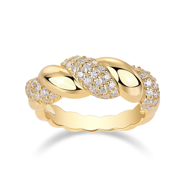 💍 Engraved Minimalist Moissanite Ring – Gold-Plated S925 Silver (4.8g, Sizes 5–9) 💍