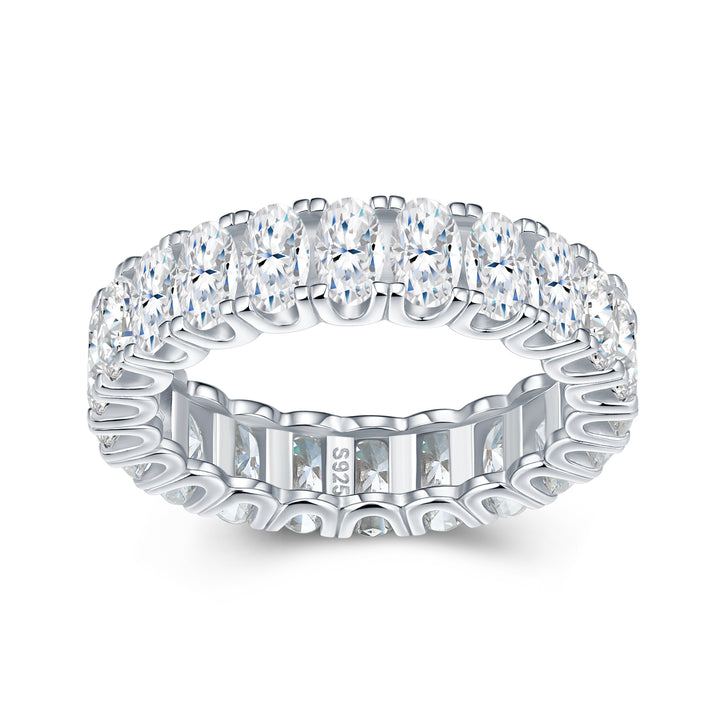 💍 Minimalist Moissanite Ring – Platinum-Plated S925 Silver (4g, Sizes 5–9) 💍
