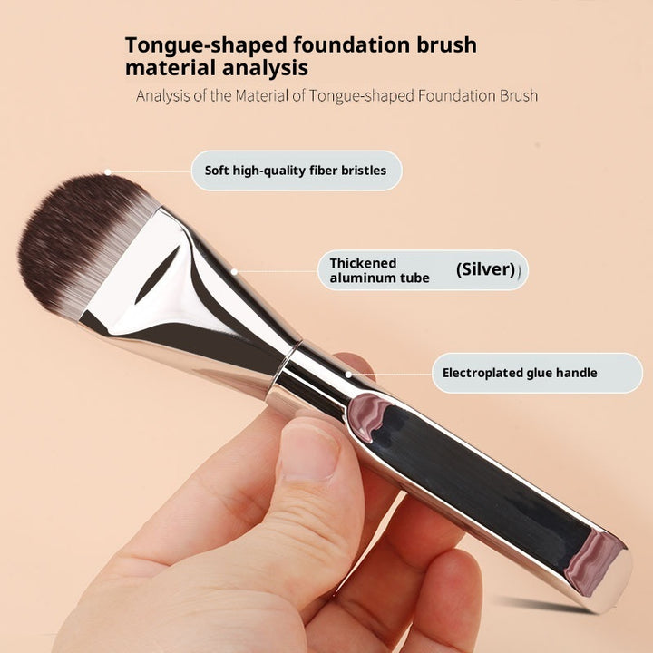 ✨ Tongue-Shaped Ultra-Thin Foundation Brush — Seamless Base Makeup Tool 💄