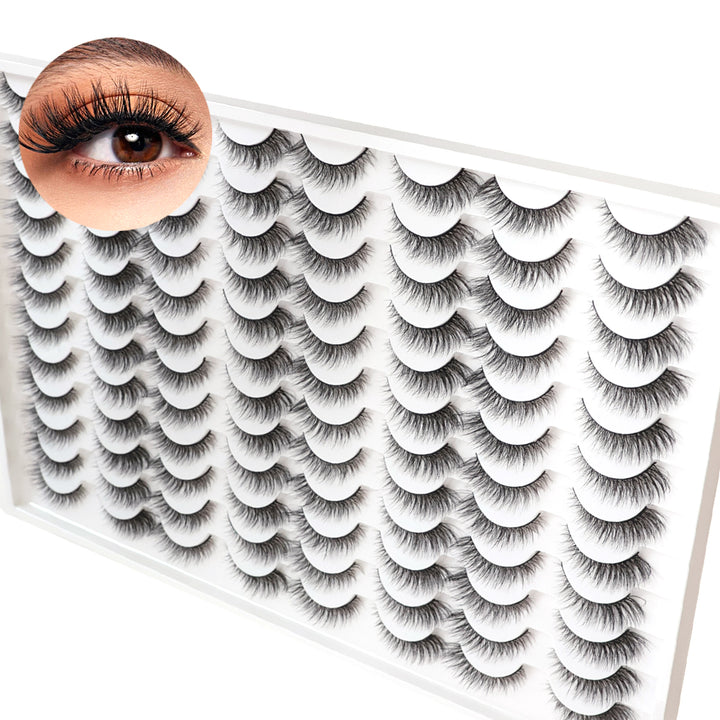 👁️✨ 3D False Eyelashes – Multi-Layered, Realistic, Soft & Comfortable Lashes