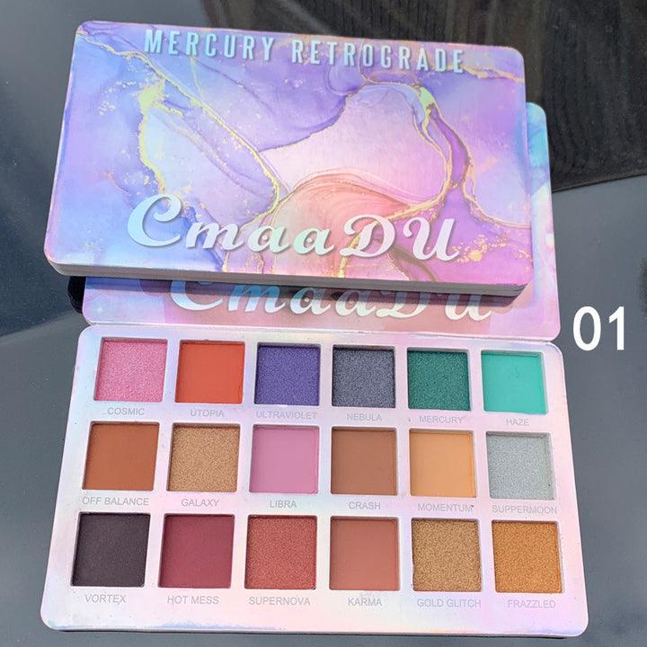 ✨ 18 Colors EVA Glitter Eyeshadow Palette – Full Coverage Shimmer Makeup Set 💄