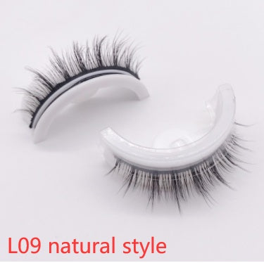 👁️✨ Reusable 3D Mink Lashes – Self-Adhesive Natural False Eyelashes (Glue-Free Silk Style)