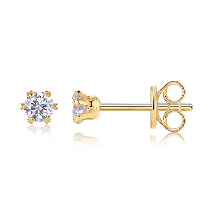 Luxury Minimalist Moissanite Earrings – Gold-Plated S925 Silver
