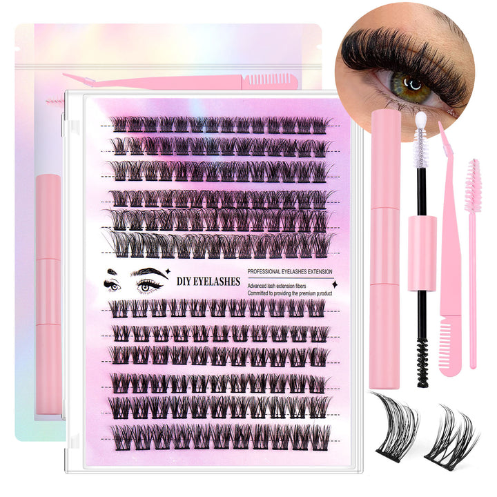👁️✨ 12 Rows of 150 Segmented Cluster Lashes – Individual False Eyelash Extensions