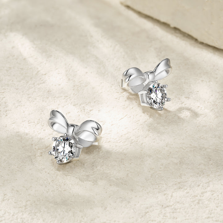 Luxury 1-Carat Morganite Earrings – Platinum-Plated S925 Silver