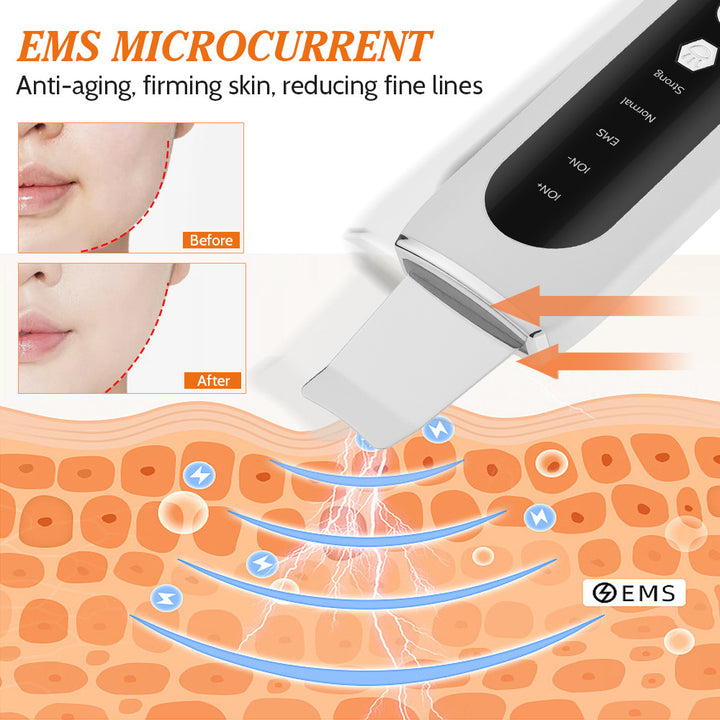 💖🌀 Ultrasonic Skin Spatula | Facial Pore & Blackhead Deep Cleansing Beauty Device