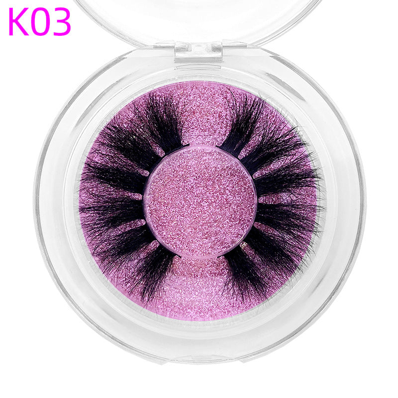 👁️✨ 8D Mink Hair False Eyelashes – Thick Handmade Volume Lash Set