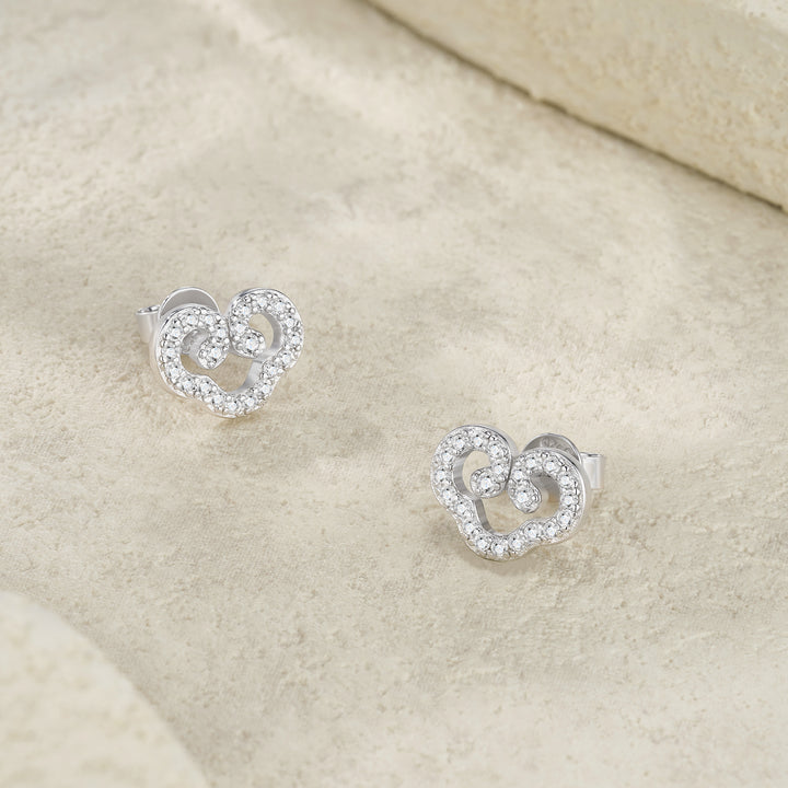 Luxury Minimalist Moissanite Stud Earrings – Platinum-Plated S925 Silver