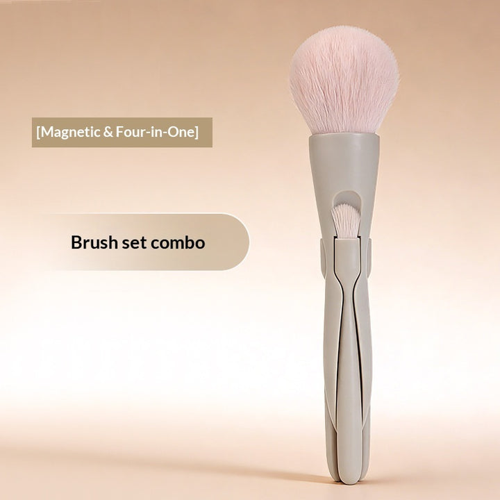 🖌️ Magnetic Portable Eyeshadow Brush – Compact Makeup Tool (West Lake Blue & Peach Pink) ✨