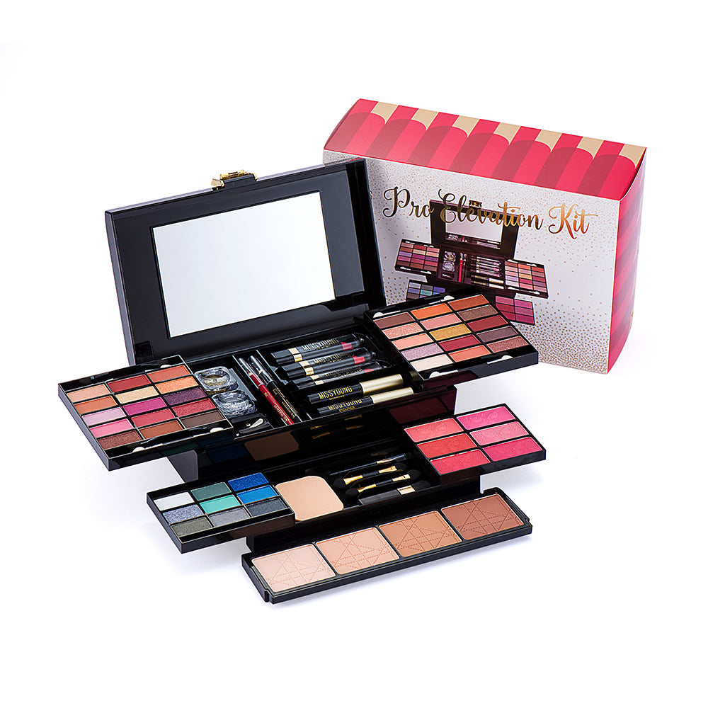 💄 36-Color Eye Makeup Set – Eyeshadow, Blush, Contour, Lip Gloss & Full Face Kit (Black Case) ✨