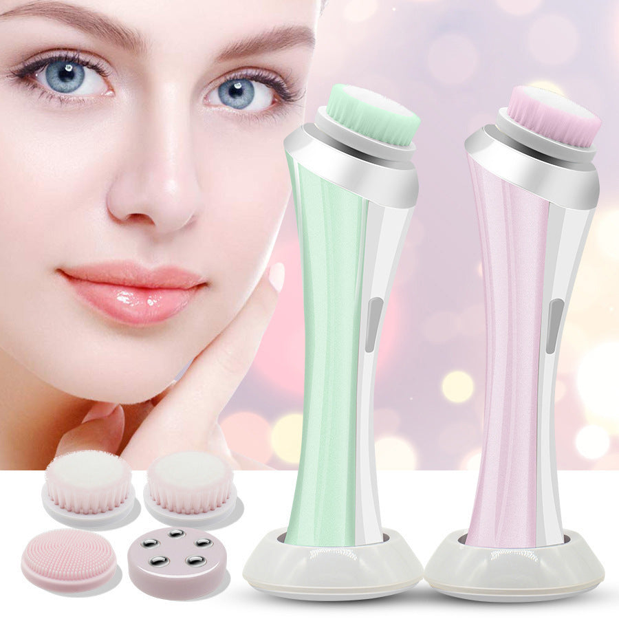 💖🧼 Multifunctional Facial Cleaner Electric Massage Instrument | Rechargeable Deep Cleansing Device