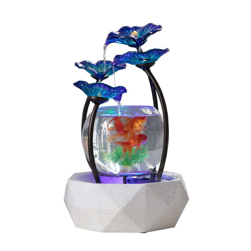 🌊💧 Flowing Water Ceramic Fountain Humidifier | Fish Tank Style Living Room Decor ✨