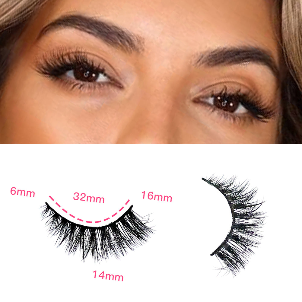 👁️✨ 3D False Eyelashes – Multi-Layered, Realistic, Soft & Comfortable