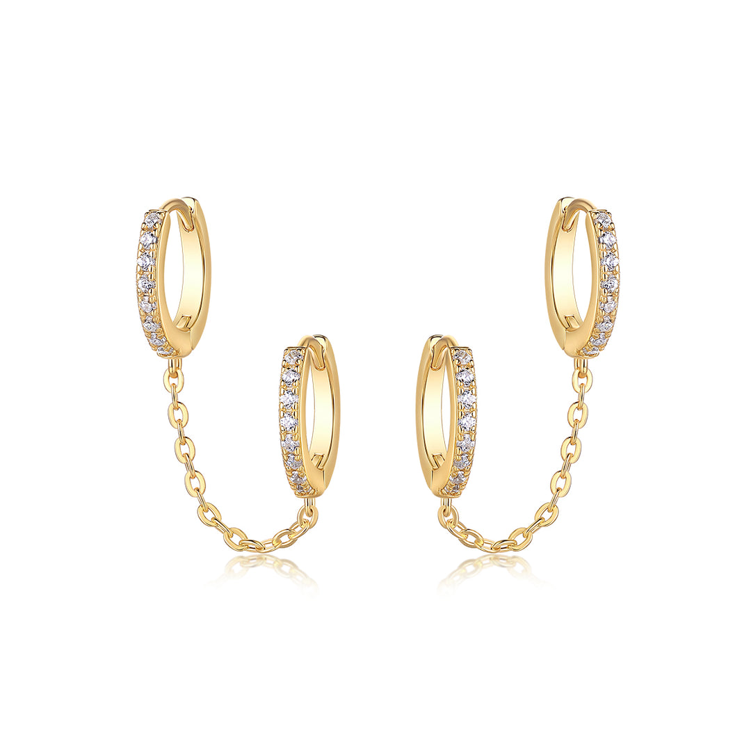 Luxury Minimalist Moissanite Earrings – Gold-Plated S925 Silver