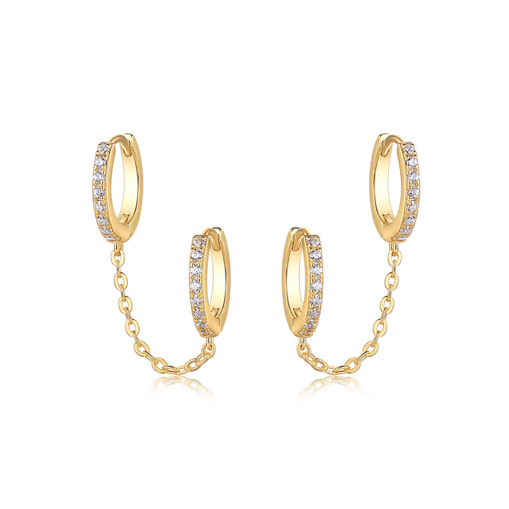 Luxury Minimalist Moissanite Earrings – Gold-Plated S925 Silver