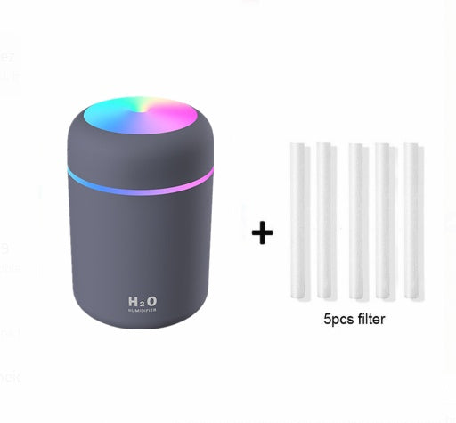 🚗💧 Car Air Purifying Humidifier | USB Mist Aroma Diffuser with Colorful Lights 🌈✨