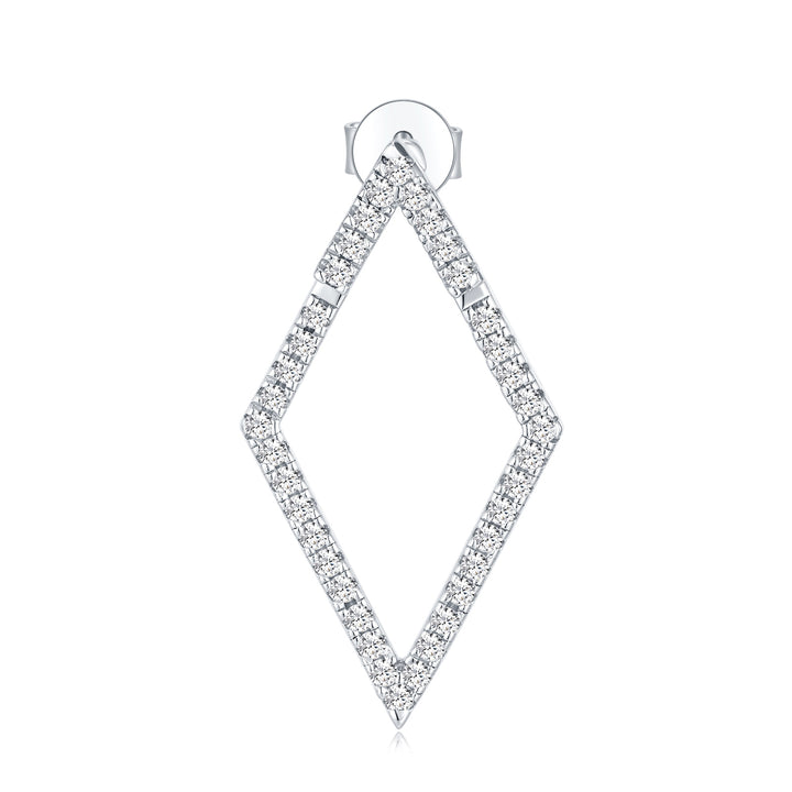 Luxury Minimalist Moissanite Earrings – Platinum-Plated S925 Silver