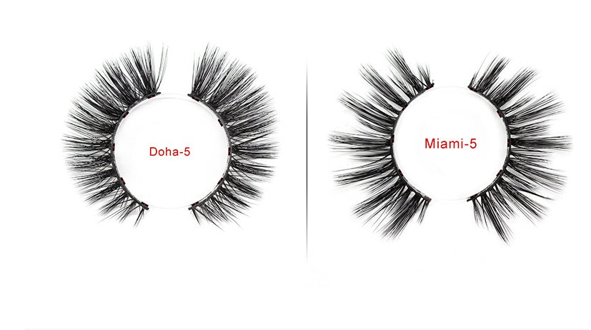 🧲👁️ Natural Long Lasting Magnetic Eyeliner & Magnetic False Eyelashes Set – 5 Pairs with Tweezers & Mirror Case