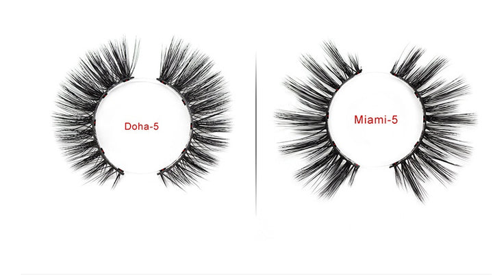 🧲👁️ Natural Long Lasting Magnetic Eyeliner & Magnetic False Eyelashes Set – 5 Pairs with Tweezers & Mirror Case