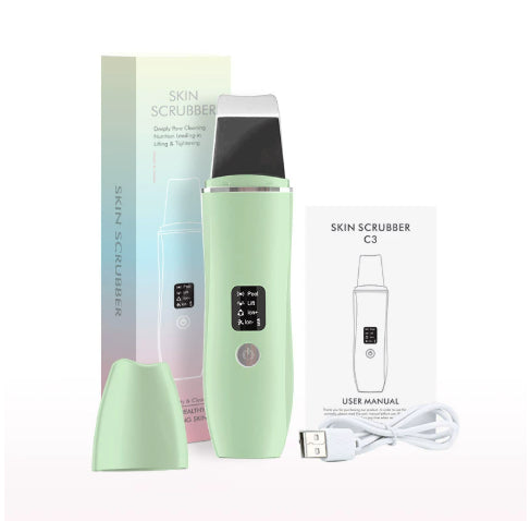💖🌀 Ultrasonic Skin Spatula | Facial Pore & Blackhead Deep Cleansing Beauty Device