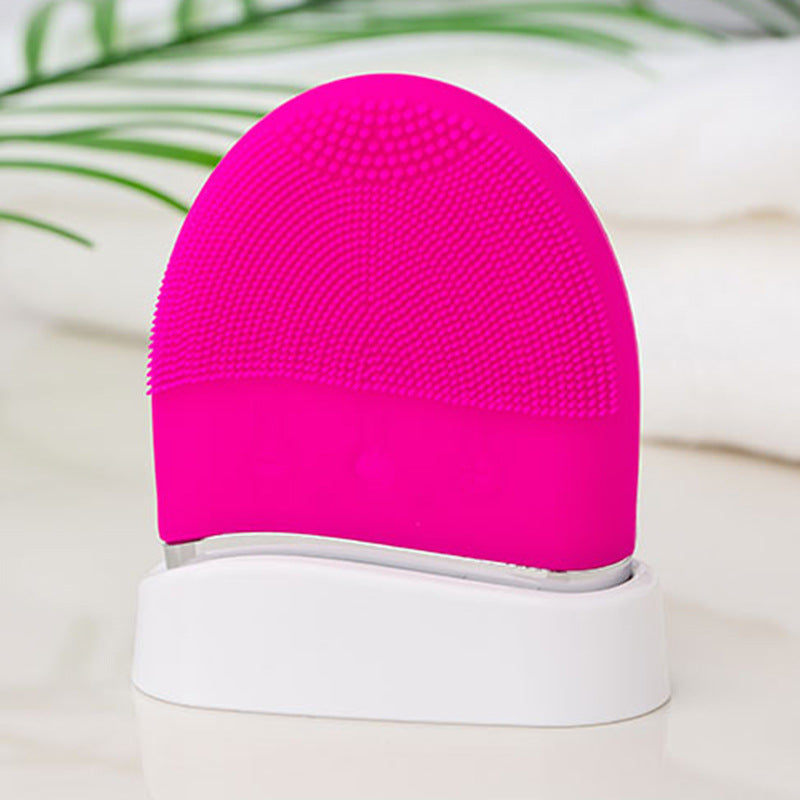 💖🌀 Mini Electric Silicone Cleansing Brush | Ultrasonic Pore Cleaning Beauty Tool