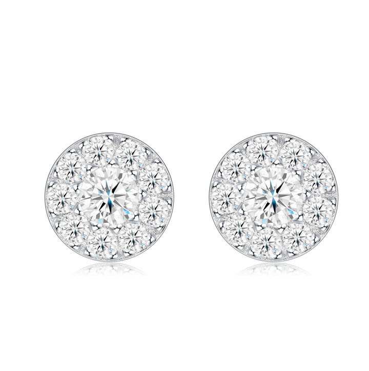 Luxury Moissanite Earrings – Platinum Plated S925 Silver Minimalist Set