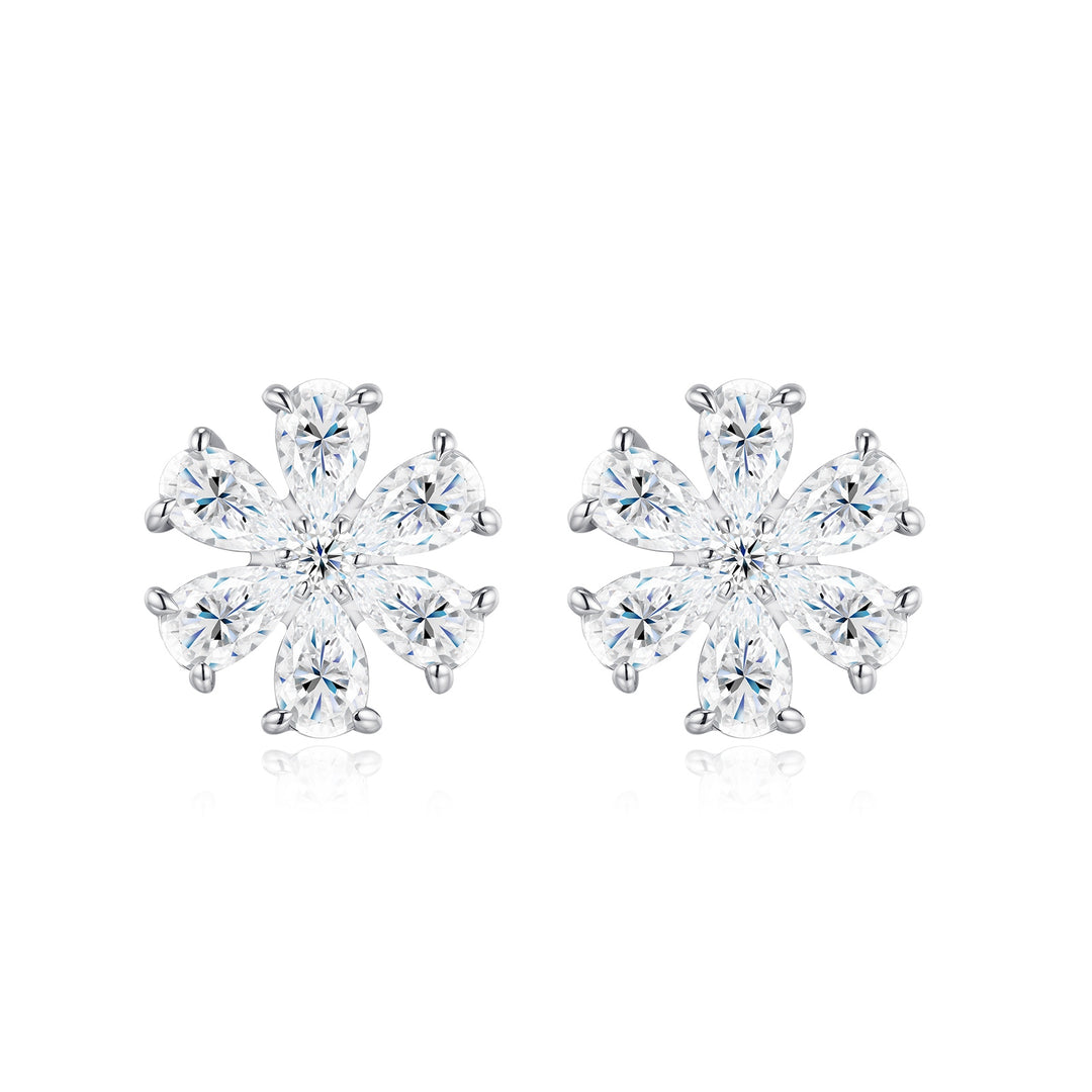 Luxury Minimalist Pear-Shaped Moissanite Earrings – Platinum-Plated S925 Silver