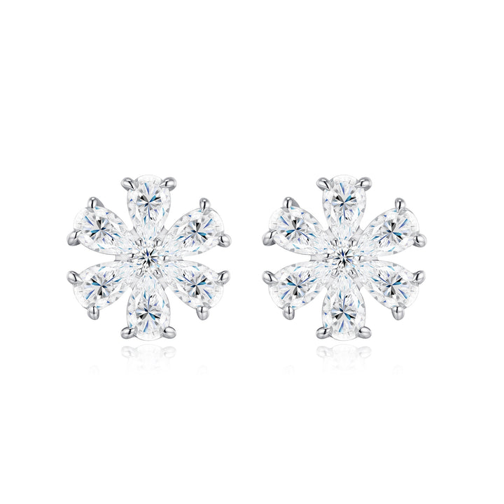 Luxury Minimalist Pear-Shaped Moissanite Earrings – Platinum-Plated S925 Silver