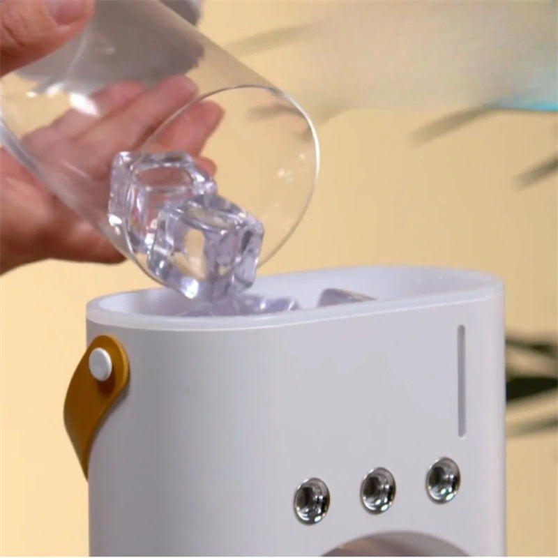 🌬️💧 Double-Head Spray Fan Humidifier | Portable Air Cooler & Mist Fan ❄️✨