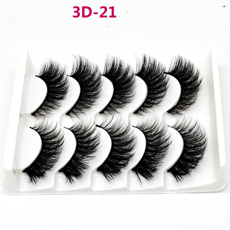 👁️✨ Handmade Chemical Fiber False Eyelashes – Thick 3D Volume Lash Set (Mixed Styles)