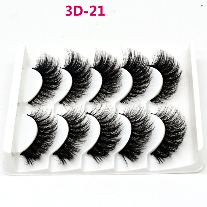 👁️✨ Handmade Chemical Fiber False Eyelashes – Thick 3D Volume Lash Set (Mixed Styles)