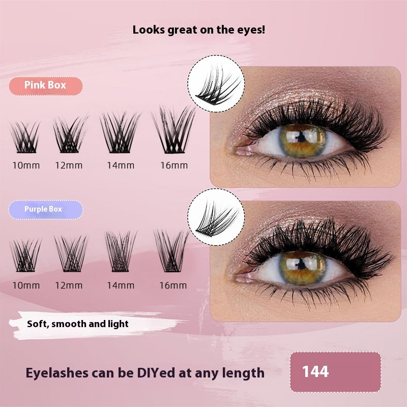👁️✨ Segmented Individual Single Cluster Dense False Eyelashes – 5-in-1 DIY Lash Suit