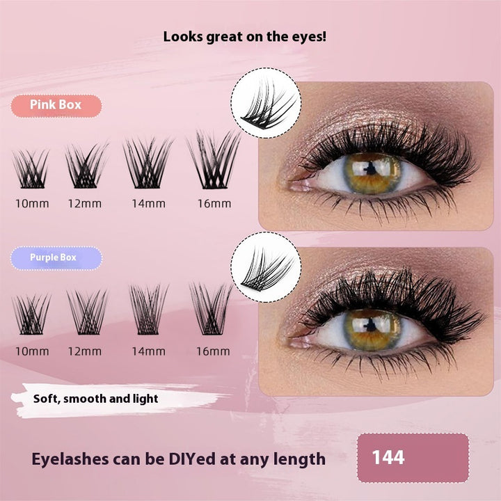 👁️✨ Segmented Individual Single Cluster Dense False Eyelashes – 5-in-1 DIY Lash Suit