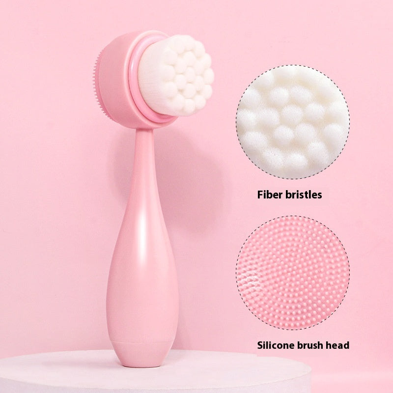 💖🧼 Facial Wash Set | Coral Fleece Hair Band + Cleansing Brushes (3/4-Piece Set)